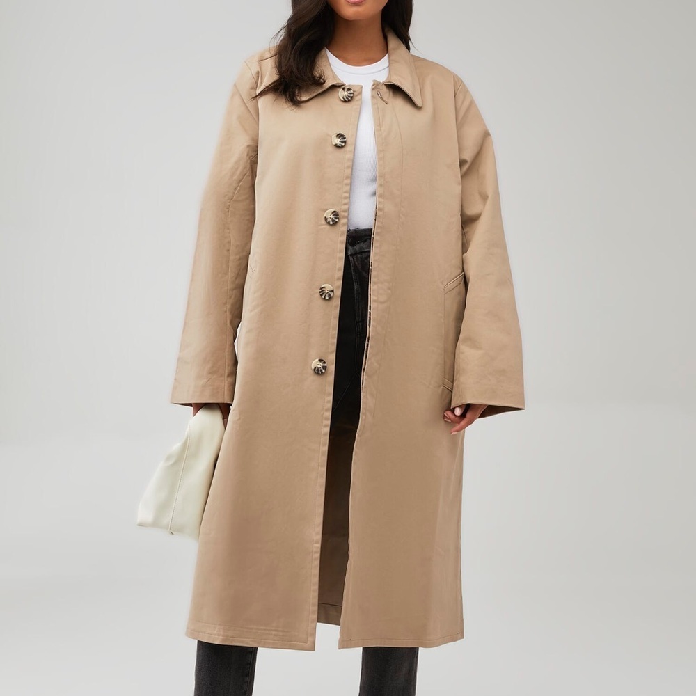Nwt Good American Women's Trench Coat Size Medium Oversized